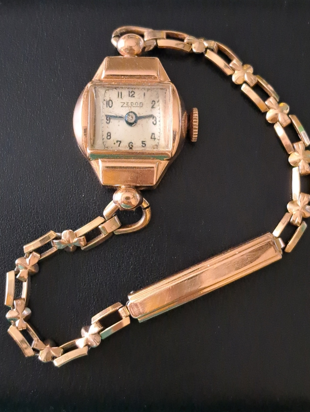 Vintage Zedon Ladies' Cocktail Watch w/ 1/20 12K Gold-Filled A&Z Chain Bracelet